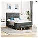 Letto Box Spring con Materasso e Panchina Grigio Scuro 140x200 cm Tessuto - Foto miniatura 2