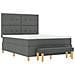 Letto Box Spring con Materasso e Panchina Grigio Scuro 140x200 cm Tessuto - Foto miniatura 8
