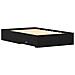 Struttura Letto con Cassetti in Rovere Nero 120x200 cm Legno Ingegnerizzato - Foto miniatura 8