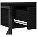 Tavolo Consolle Nero Rovere 100x28x75 cm Legno Ingegnerizzato e Acciaio - Foto miniatura 9