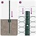 Posti da Recinzione  11 pz U-Channel Verde 60 cm Acciaio, Recinzione Esagonale  Verde 0.6x50 m Acciaio - Foto miniatura 9