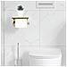 Porta Carta Igienica Da Parete Per Bagno Mensola Acciaio Inox Oro Lucido Appendiabiti - Foto miniatura 2