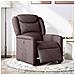 Poltrona Elettrica Reclinabile Marrone Scuro in Tessuto - Foto miniatura 2