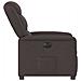 Poltrona Elettrica Reclinabile Marrone Scuro in Tessuto - Foto miniatura 6