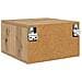 Armadio da Notte 2 pcs rovere artigianale 35 x 35 x 20 cm - Foto miniatura 9
