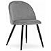 Sedia BELLO in velluto grigio chiaro, design moderno x4 - Foto miniatura 2