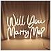 Insegna Al Neon Led ""mi Vuoi Sposare"" - Decorazione Romantica Per Proposta E Matrimonio - Foto miniatura 1