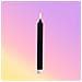 Candela Led Senza Fiamma Serie Magic Black A Strisce (2cm X 24.5cm) - Foto miniatura 2