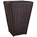 Fioriera In Polyrattan Marrone 28x28x40h - Foto miniatura 1