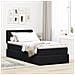 Letto con contenitore e LED con led Nero 100 x 200 cm Velluto - Foto miniatura 2