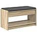 Panca per ingresso con cuscino Rovere Sonoma 83 x 38 x 45 cm - Foto miniatura 1