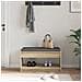 Panca per ingresso con cuscino Rovere Sonoma 83 x 38 x 45 cm - Foto miniatura 4