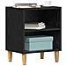 Armadietto per letto Rovere Nero 40 x 30 x 50 cm - Foto miniatura 3