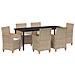 Set da Pranzo per Giardino 7 pcs Beige polyrattan - Foto miniatura 1
