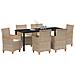 Set da Pranzo per Giardino 7 pcs Beige polyrattan - Foto miniatura 3