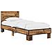 Struttura letto con testata Legno antico 80 x 200 cm - Foto miniatura 1