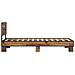 Struttura letto con testata Legno antico 80 x 200 cm - Foto miniatura 4