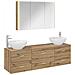 Set di mobili per il bagno 4 pcs Rovere Artigianale - Foto miniatura 1