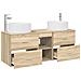 Set di mobili per il bagno 3 pz Rovere Sonoma - Foto miniatura 5