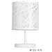 I-BATIK / L - Lampada da tavolo con decoro simil ragnatela bianca 40 watt E14 - Foto miniatura 1
