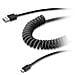 Micro USB to USB cable 1,2m Coiled - Black - Foto miniatura 2