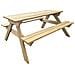 Tavolo Da Picnic In Legno 150 X 135 71,5 Cm - Foto miniatura 1