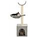 Albero Per Gatti Con Tiragraffi In Sisal 105 Cm Grigio - Foto miniatura 1