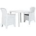 Set Da Bistrò 3 Pz In Plastica Stile Rattan Bianco - Foto miniatura 1