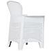 Set Da Bistrò 3 Pz In Plastica Stile Rattan Bianco - Foto miniatura 4