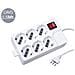 Multipresa Ciabatta 6 Posti Bipasso / schuko Cavo 1,5mt Interruttore On / off Protezione Termica Ripristinabile - Sku 8749 - Foto miniatura 2
