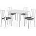 Set Per Sala Da Pranzo 5 Pz In Mdf Bianco - Foto miniatura 1