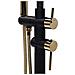 Rubinetto Per Vasca Freestanding Color Nero Opaco E Oro Tugela - Foto miniatura 8