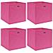 Scatole Portaoggetti con Coperchi 4pz Rosa 32x32x32 cm Tessuto - Foto miniatura 1
