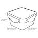 CONTENITORE QUADRATO linea Freshbox, 2 lt - Foto miniatura 3