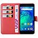 Custodia Compatibile Con Xiaomi Redmi Go In Rosso Carminio - Coperchio Protettiva Con Chiusura Magnetica, Funzione Stand E Tasca Per Le Carte - Foto miniatura 6