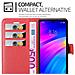Custodia Compatibile Con Xiaomi Redmi 7 In Rosso Carminio - Coperchio Protettiva Con Chiusura Magnetica, Funzione Stand E Tasca Per Le Carte - Foto miniatura 4