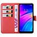 Custodia Compatibile Con Xiaomi Redmi 7 In Rosso Carminio - Coperchio Protettiva Con Chiusura Magnetica, Funzione Stand E Tasca Per Le Carte - Foto miniatura 7