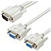 Cavo Dual Vga Sdoppiatore 1 Maschio A 2 Femmine Splitter Schermo Monitor - Foto miniatura 2