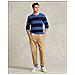 Pullover Ralph Lauren Uomo Trecce Motivo A Righe Tg L - Foto miniatura 3