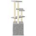 Albero Per Gatti Con Tiragraffi In Sisal Grigio Chiaro 107,5 Cm - Foto miniatura 3