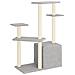 Albero Per Gatti Con Tiragraffi In Sisal Grigio Chiaro 107,5 Cm - Foto miniatura 4