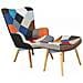 Poltrona Con Poggiapiedi Versailles Patchwork - Foto miniatura 1