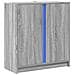 Credenza con LED Grigio Sonoma 77x34x85 cm in Legno Multistrato - Foto miniatura 4