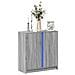 Credenza con LED Grigio Sonoma 77x34x85 cm in Legno Multistrato - Foto miniatura 7