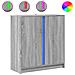 Credenza con LED Grigio Sonoma 77x34x85 cm in Legno Multistrato - Foto miniatura 1