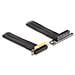 Scheda Riser PCI Express x4 maschio angolare a 90° per slot x4 angolare a 90° con cavo da 30 cm - Foto miniatura 1