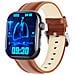 Orologio Ecg Intelligente Con Cardiofrequenzimetro, Fitness Tracker, Con Più Modalità Sportive Black And Brown Leather Strap - Foto miniatura 3