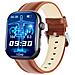 Orologio Ecg Intelligente Con Cardiofrequenzimetro, Fitness Tracker, Con Più Modalità Sportive Black And Brown Leather Strap - Foto miniatura 4