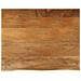 Piano Tavolo Bordi Vivi 100x80x3,8cm In Legno Massello Di Mango - Foto miniatura 1