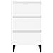Comodino Con Gambe In Metallo Bianco 40x35x69 Cm - Foto miniatura 3